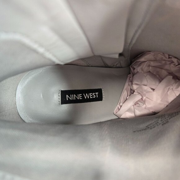 Formal Ankle Boots 9 Gray Croc Embossed Stiletto Heel Pointed Toe Glam Booties - Picture 11 of 11